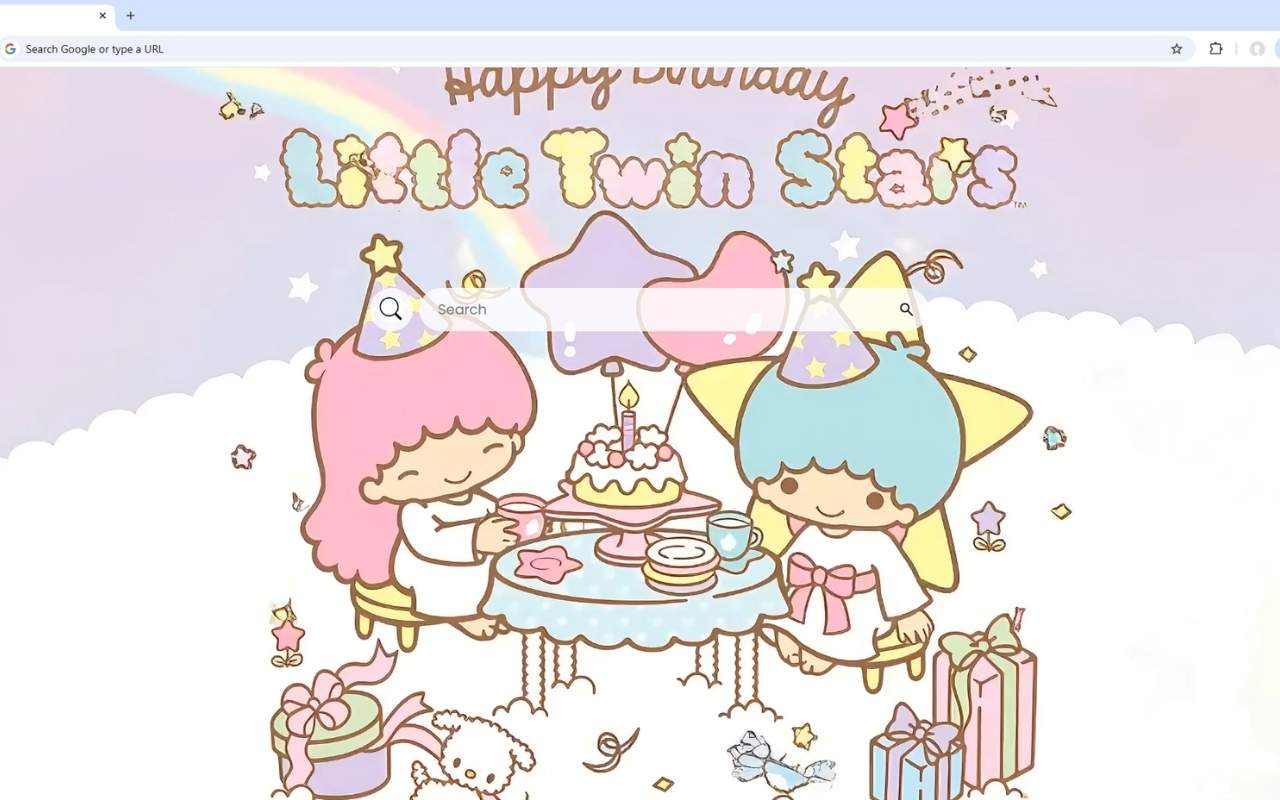 Little Twin Stars Happy Birthday Live Wallpaper